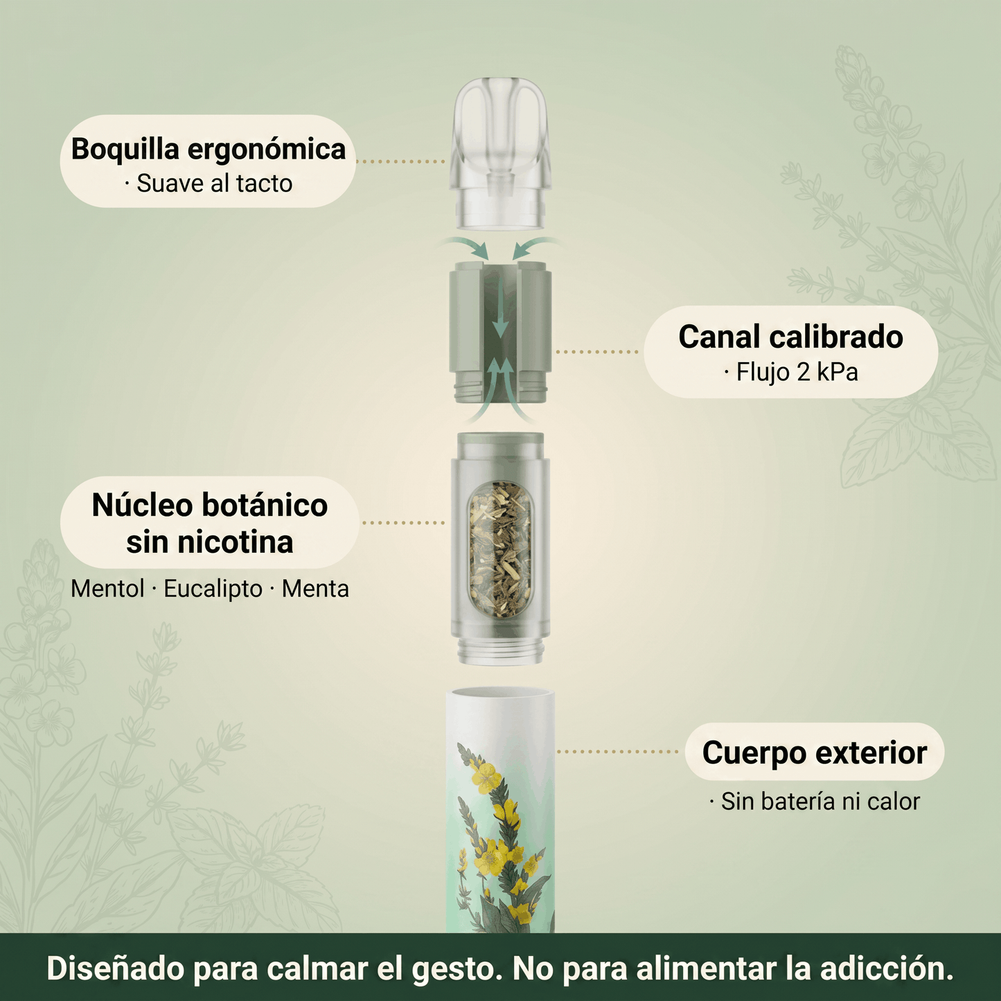 AIRO HERBAL PEN | Inhalador que Satisface el Gesto y las Ganas de Fumar
