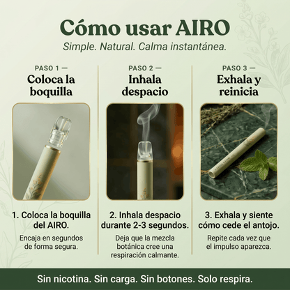 AIRO HERBAL PEN | Inhalador que Satisface el Gesto y las Ganas de Fumar